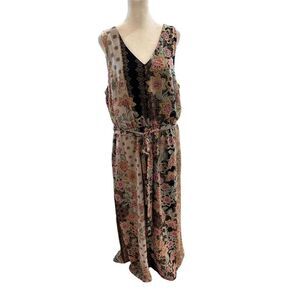 Lane Bryant Women's Size 14 Floral Chiffon Sleeveless Midi Dress